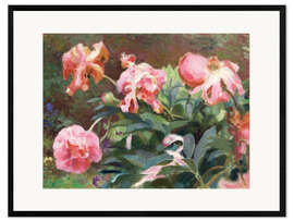 Kunsttryk i ramme Peonies