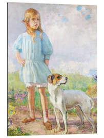 Galleriprint Girl with a dog