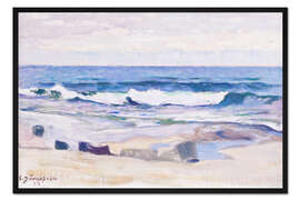 Gerahmter Kunstdruck Abendlicht an der Küste