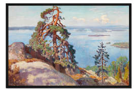 Gerahmter Kunstdruck Landschaft von Koli