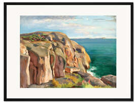 Gerahmter Kunstdruck Klippen am Ufer von Kaivopuisto
