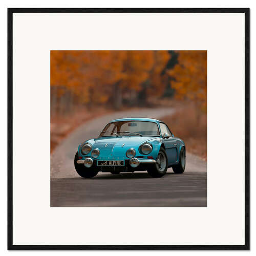 Impresión de arte enmarcada Coche clásico alpino