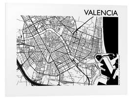 PVC-tavla Valencia map