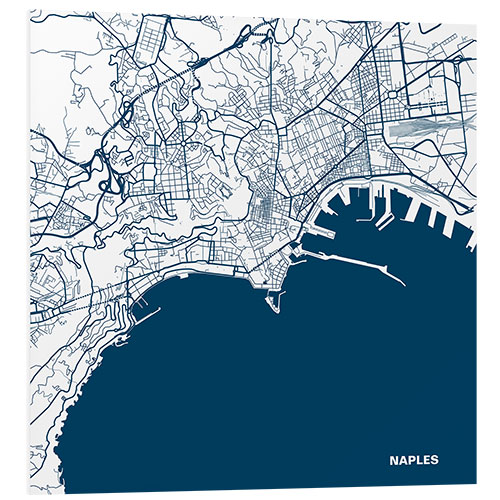 Tableau en PVC Carte de Naples