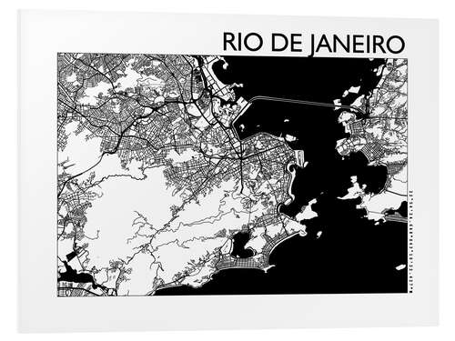 PVC print Map of Rio de Janeiro