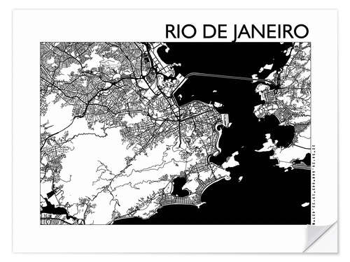 Wall sticker Map of Rio de Janeiro