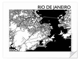 Wall sticker Map of Rio de Janeiro