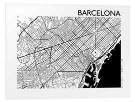 Cuadro de PVC Mapa de la ciudad de Barcelona