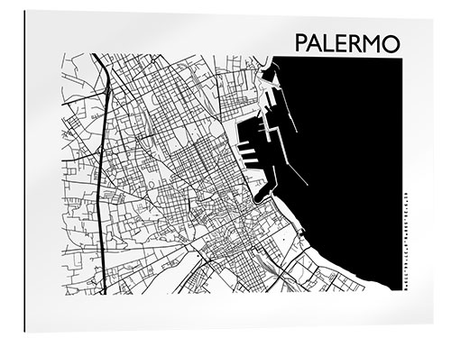 Gallery print Map of palermo