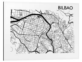 Magnettafel Karte von Bilbao