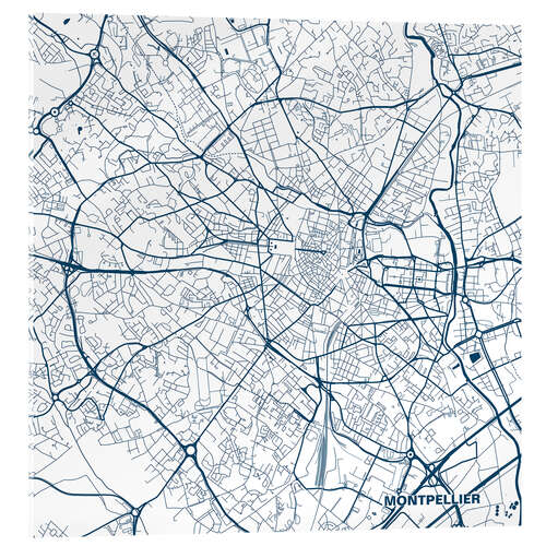 Cuadro de metacrilato Mapa de Montpellier