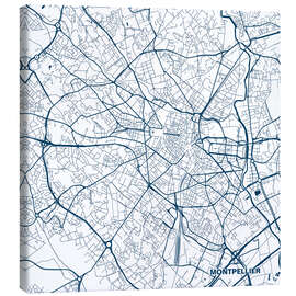 Canvas print Map of Montpellier