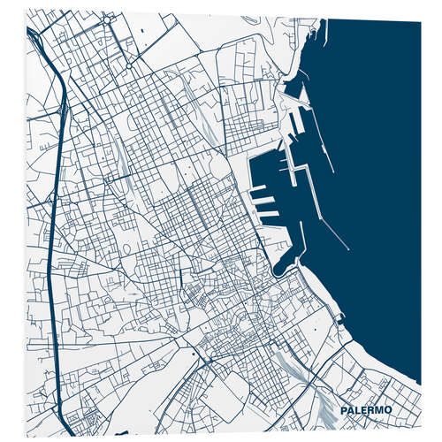 Obraz na PCV Map of Palermo, Sicily