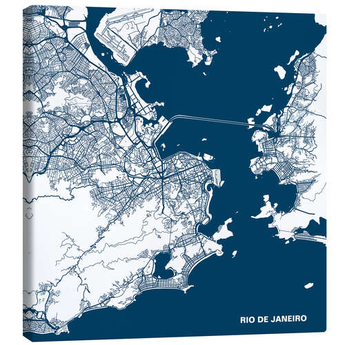 Canvas-taulu Map of Rio de Janeiro