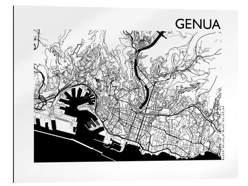 Galleriprint Map of Genoa, Liguria