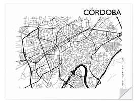 Sticker mural Carte de Cordoue (espagnol)