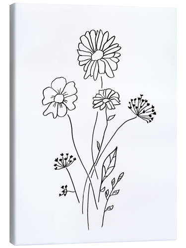 Canvastavla Minimal   Flower bouquet