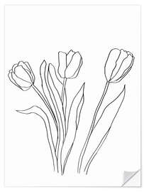 Naklejka na ścianę Minimal   Tulips