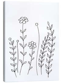 Canvas print Minimal   Flowers and Leaves 2