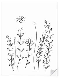 Wall sticker Minimal   Flowers and Leaves 2