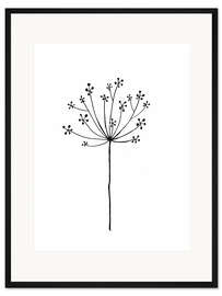 Gerahmter Kunstdruck Minimale Pusteblume