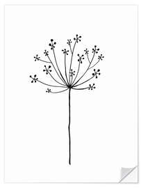 Naklejka na ścianę Minimal dandelion