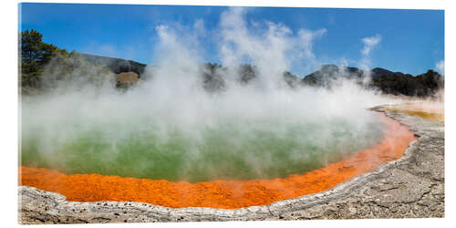 Tableau en verre acrylique Waiotapu Thermal Wonderland, Nouvelle-Zélande