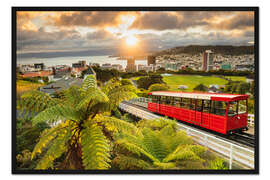 Gerahmter Kunstdruck Wellington bei Sonnenaufgang