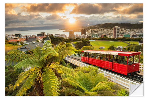 Wandsticker Wellington bei Sonnenaufgang