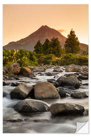 Wall sticker Mount Taranaki at sunrise, New Zealand