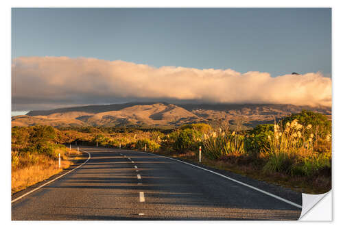 Vinilo para la pared Camino en el parque nacional de Tongariro