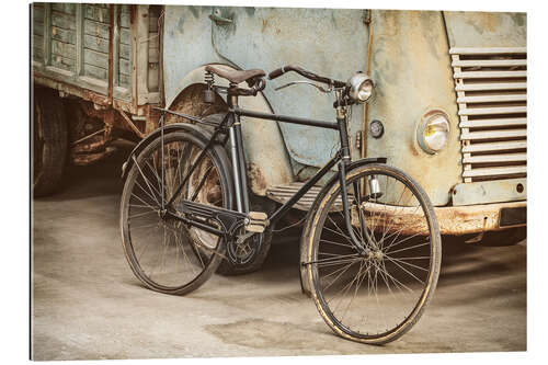 Galleriprint Ancient bicycle in an old factory