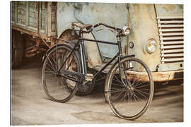 Gallery print Ancient bicycle in an old factory