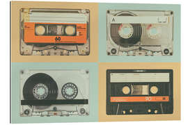 Galleriataulu Retro styled audio compact cassettes