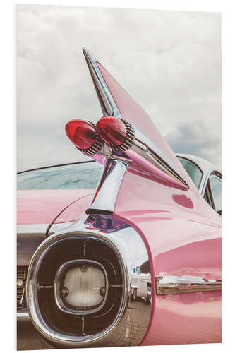 PVC print The pink American classic car