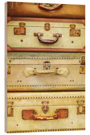 Puutaulu Stack of ancient travel suitcases