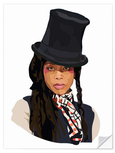 Wandsticker Erykah Badu