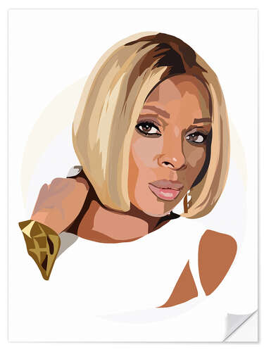 Naklejka na ścianę Mary J Blige