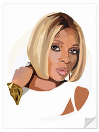 Wandsticker Mary J Blige