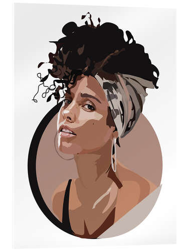 Acrylic print Alicia Keys