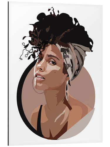 Aluminiumtavla Alicia Keys