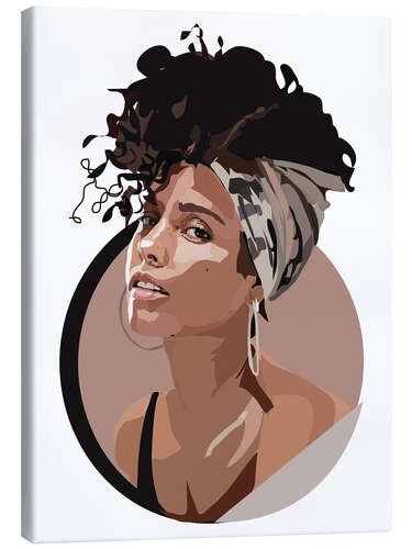 Canvas print Alicia Keys