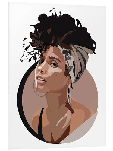 Foam board print Alicia Keys