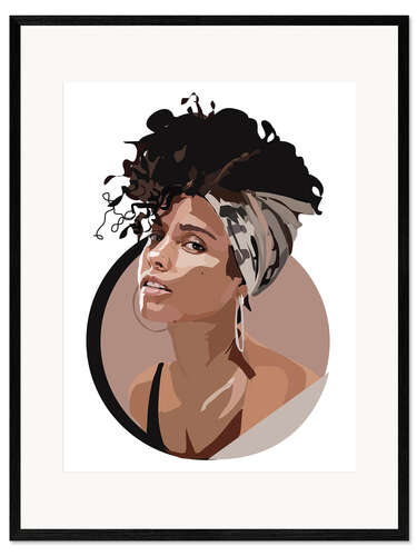Framed art print Alicia Keys