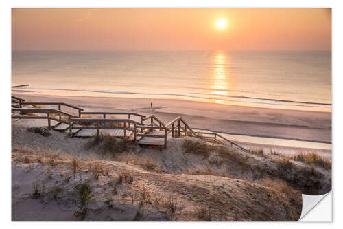 Naklejka na ścianę Lonely sunset on Sylt