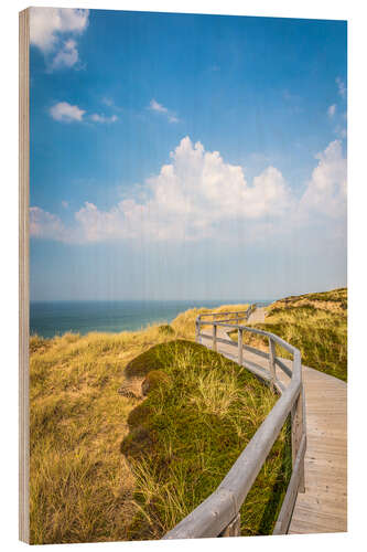 Wood print Sylt path in the dunes