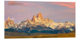 Foam board print Fitz Roy at sunrise in Patagonia