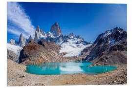 Foam board print Fitz Roy and Laguna de Los Tres in Patagonia - El Chalten