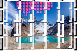 Magnettafel Fitz Roy und Laguna de Los Tres in Patagonien - El Chalten