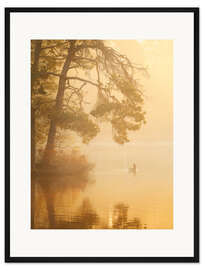 Gerahmter Kunstdruck Gans in goldenem Licht